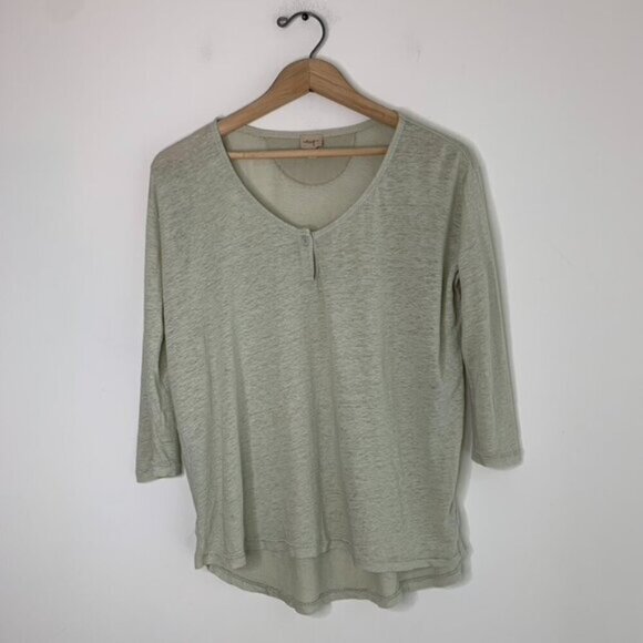Aritzia Wilfred Top T-shirt Sage Green Burnout Heathered Casual Basic Size XS - Picture 3 of 14